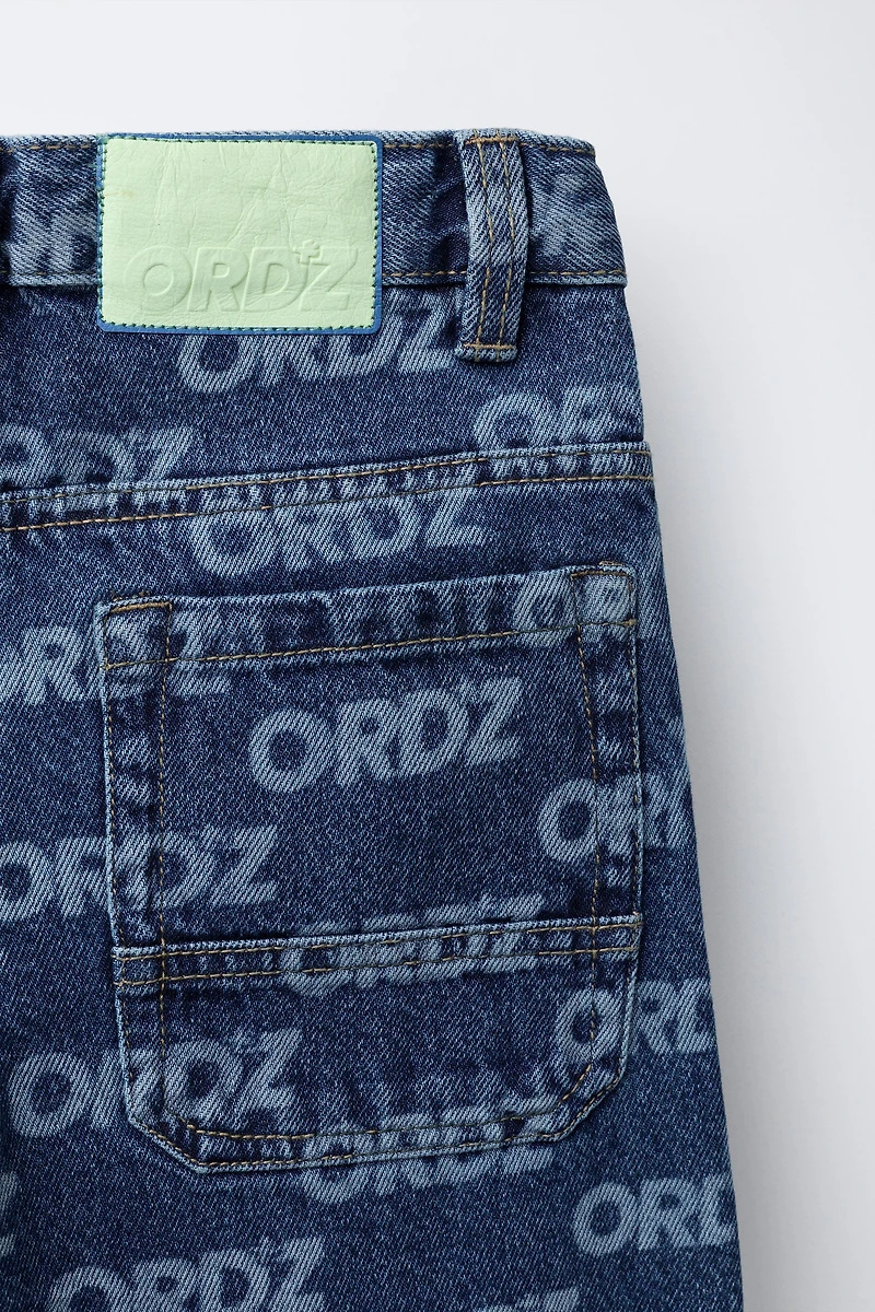 JEAN LARGE IMPRIMÉ INSCRIPTION