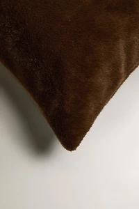 FAUX FUR THROW PILLOW COVER
