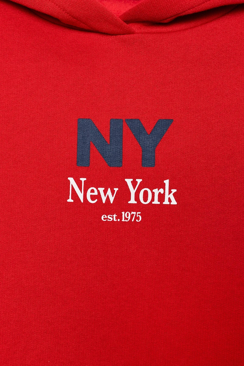 TEXT HOODIE SWEATSHIRT