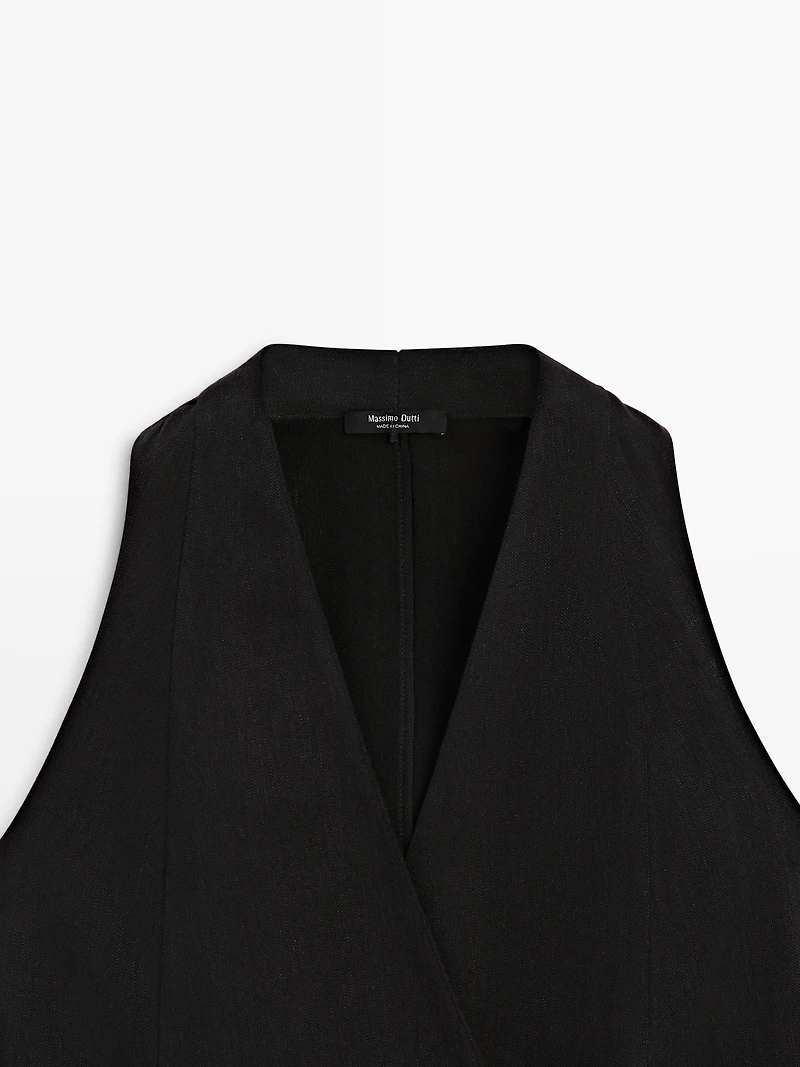 Double-breasted waistcoat with button details