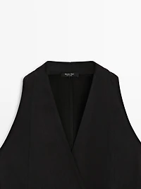Double-breasted waistcoat with button details
