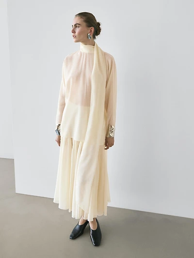 Flowing blouse with tie detail - STUDIO