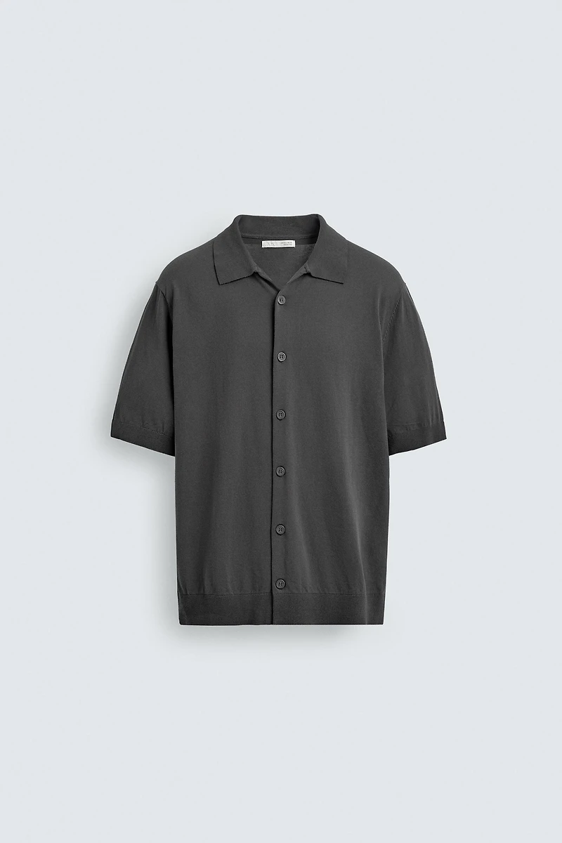 KNIT COTTON SHIRT