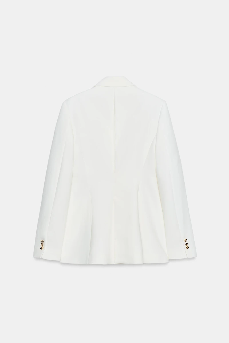 DOUBLE BREASTED BLAZER WITH BUCKLE