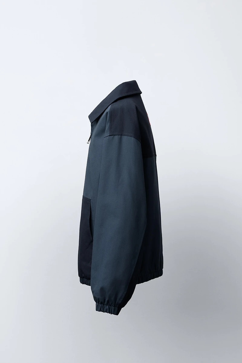 COLOR BLOCK TWILL JACKET