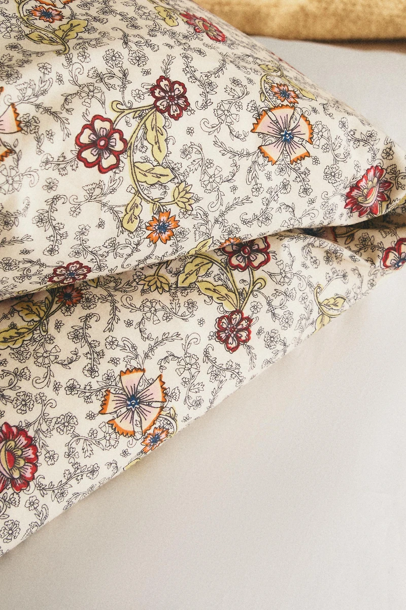 KIDS FLORAL COTTON DUVET COVER