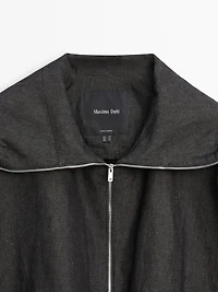 Veste bomber en lin