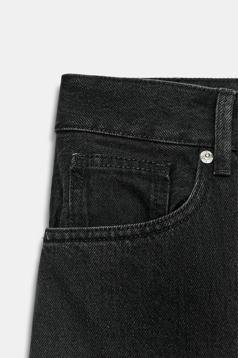 MID-RISE TRF DENIM JORTS SHORTS
