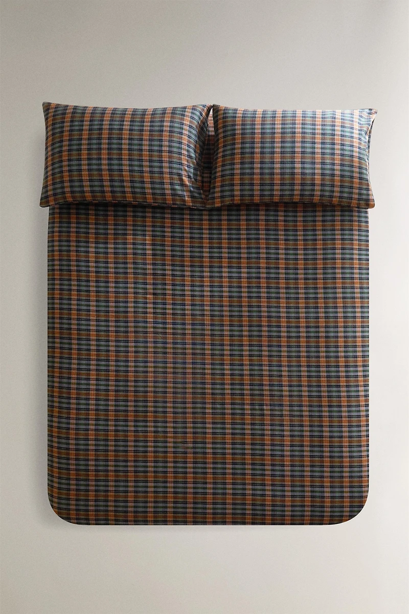 PLAID FLANNEL DUVET COVER