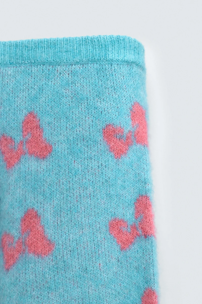 INTARSIA KNIT TROUSERS WITH BOWS HARRY LAMBERT FOR ZARA X DISNEY