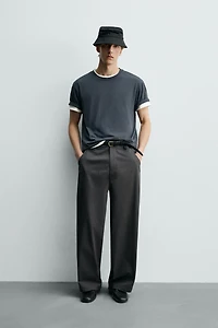 CROPPED WIDE FIT PANTS