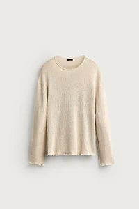 T-SHIRT EN MAILLE À IMPRIMÉ DÉLAVÉ
