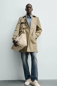 REGULAR FIT DOUBLE BREASTED TRENCH COAT