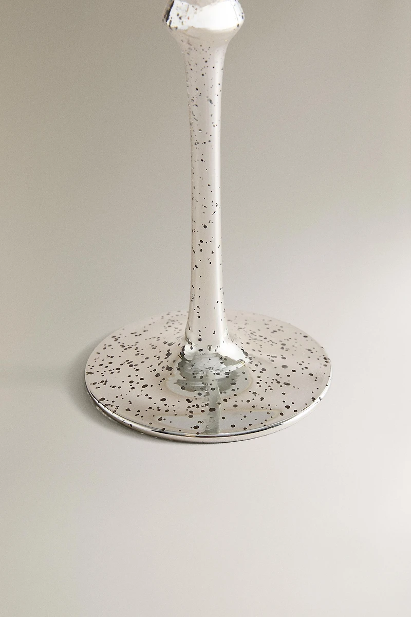 FLÛTE EN VERRE MERCURISÉ NOËL