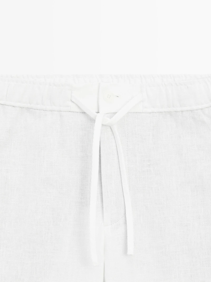 Pantalon de jogging en lin