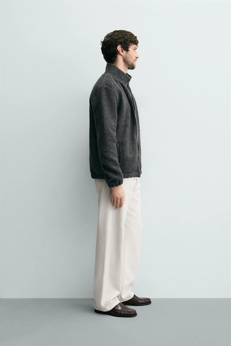 RELAXED FIT TEXTURED JACKET