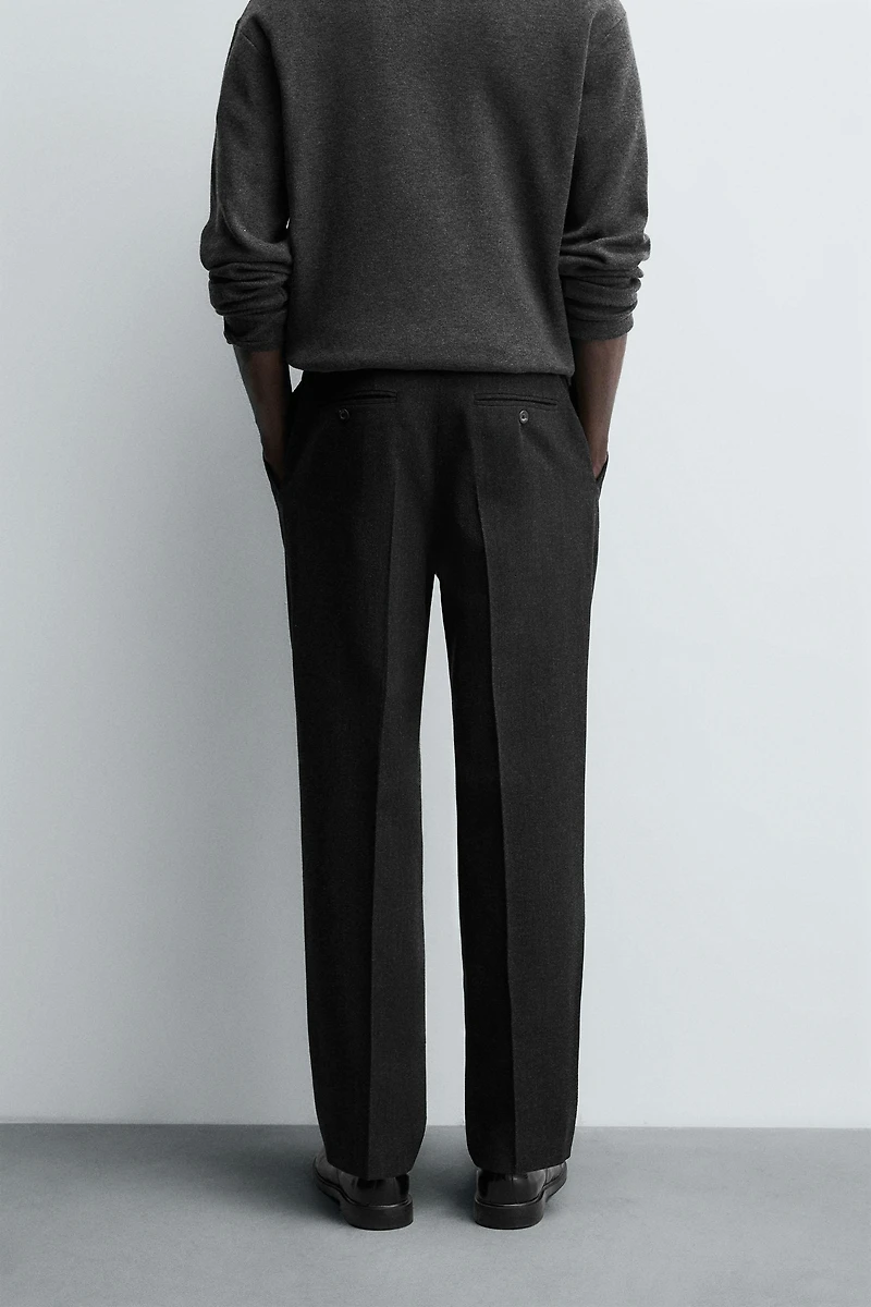 TEXTURED COTTON - WOOL PANTS LIMITED EDITION