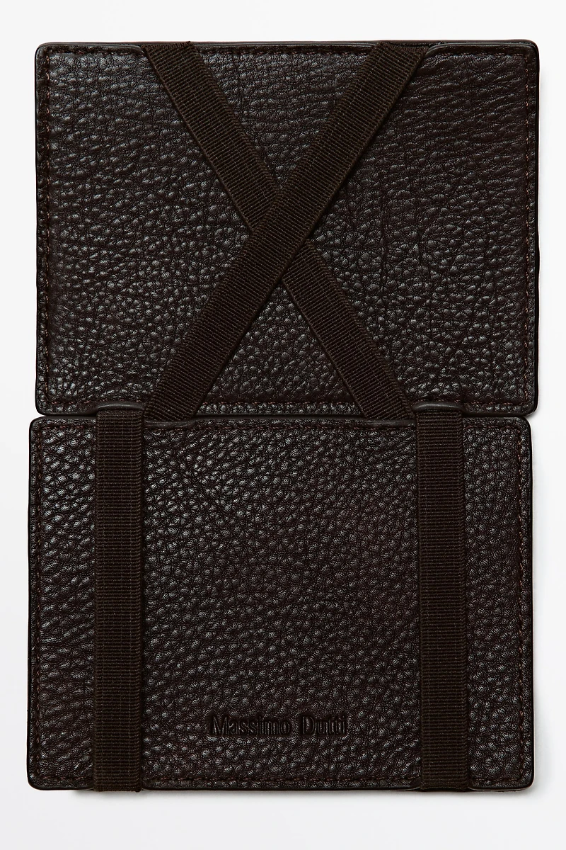 Portefeuille « magic » en cuir nappa