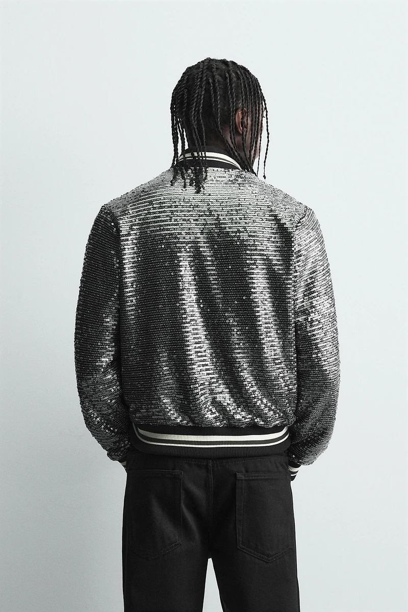 BLOUSON BOMBER PAILLETTES