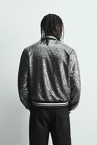 BLOUSON BOMBER PAILLETTES