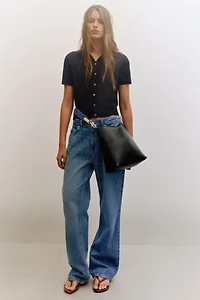 BUCKET BAG WITH HANDLE DETAIL