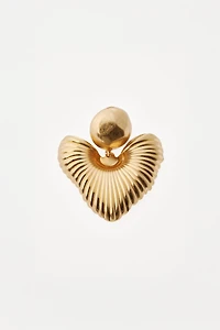 WILLY CHAVARRIA X ZARA MAXI HEART BUTTON EARRINGS
