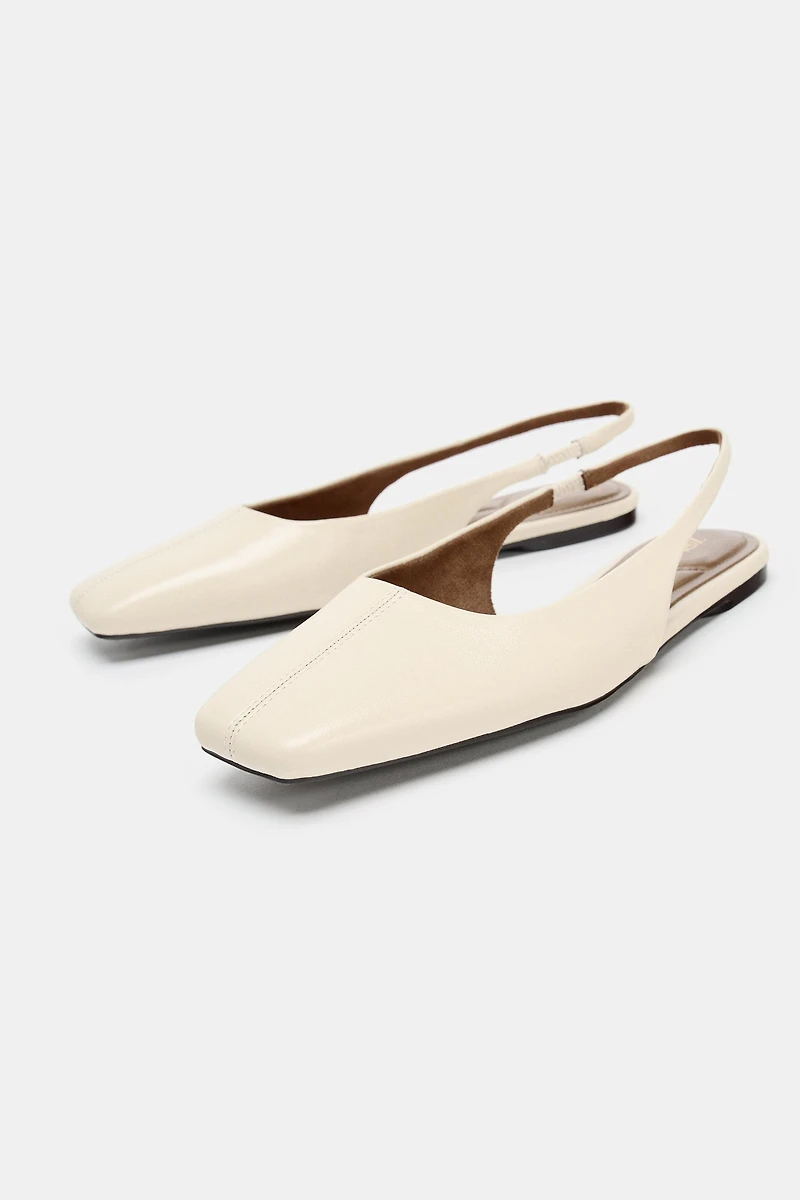 LEATHER SLINGBACK BALLERINA