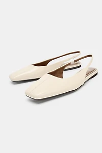 LEATHER SLINGBACK BALLERINA