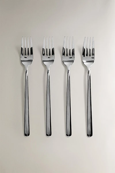 SET OF SHINY STEEL FORKS (SET OF 4)