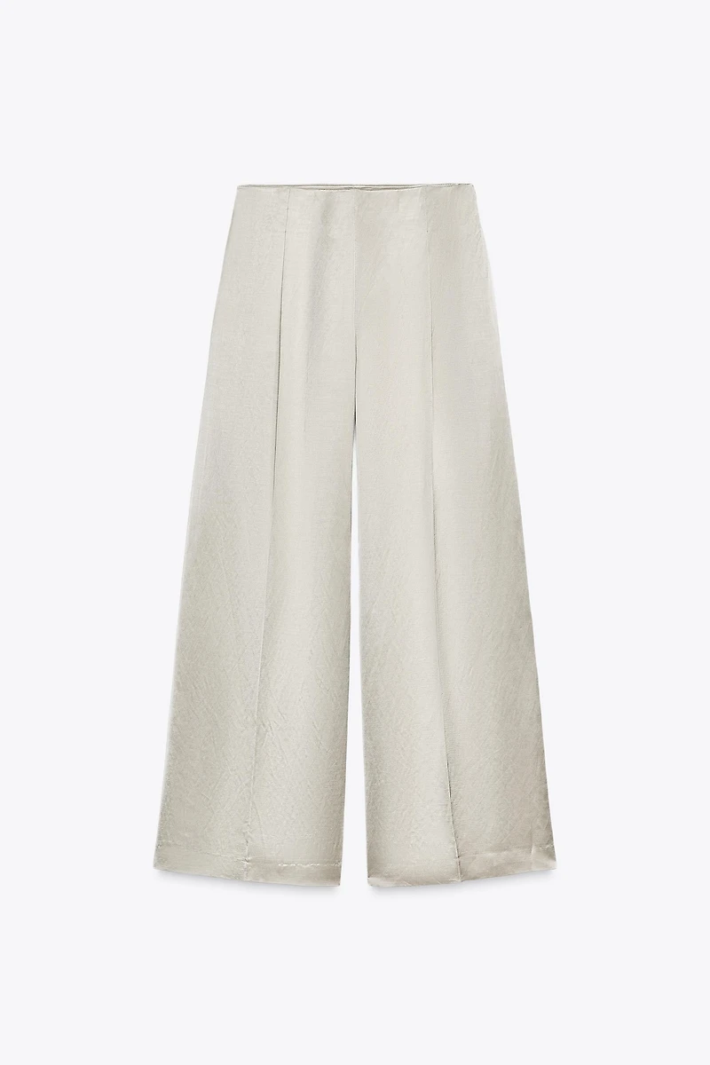 ZW COLLECTION SATIN PLEATED PANTS