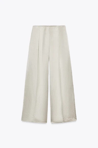 ZW COLLECTION SATIN PLEATED PANTS