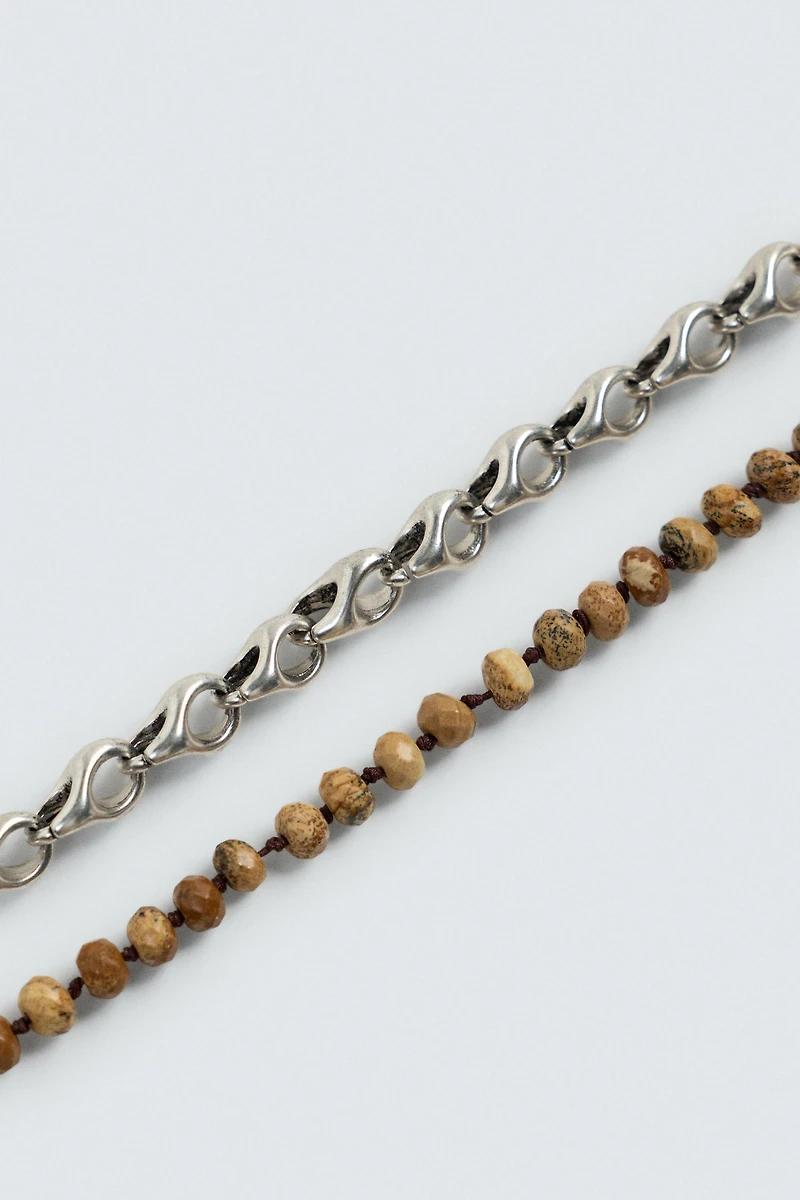CONTRAST COMBO BRACELET 2-PACK