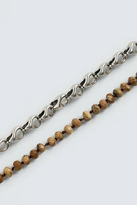 CONTRAST COMBO BRACELET 2-PACK