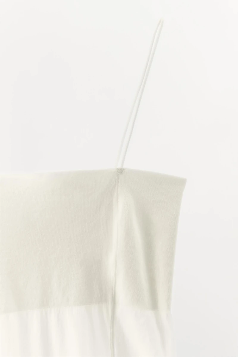 FITTED STRAPPY BODYSUIT WITH SEAMS