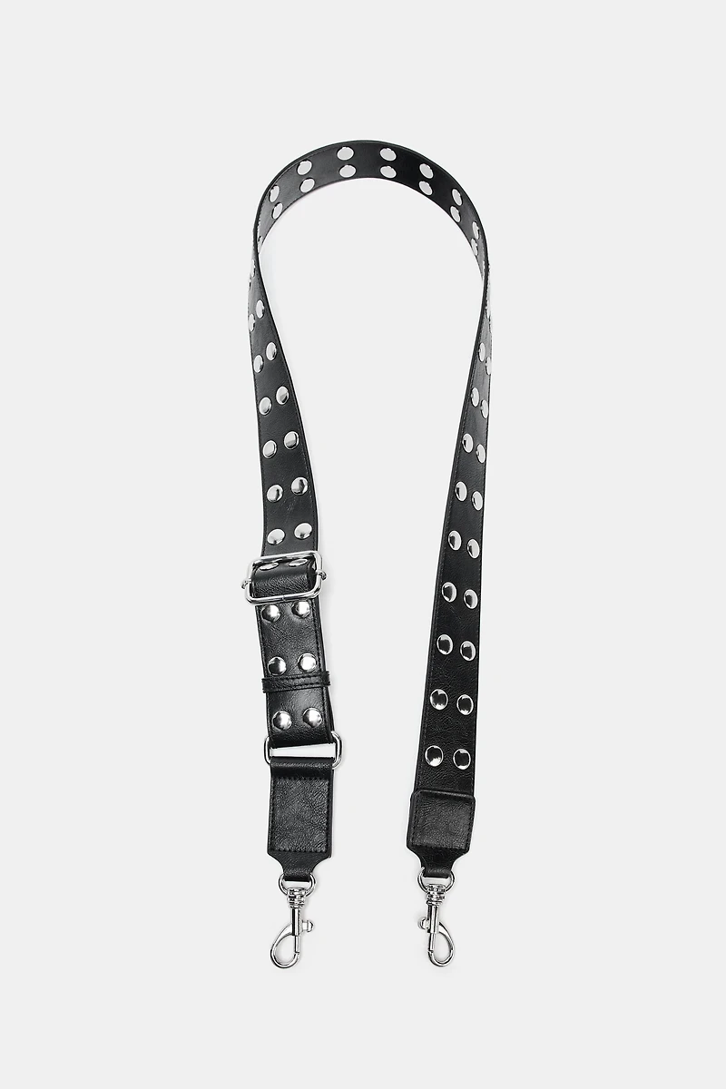 STUDDED CROSSBODY BAG STRAP