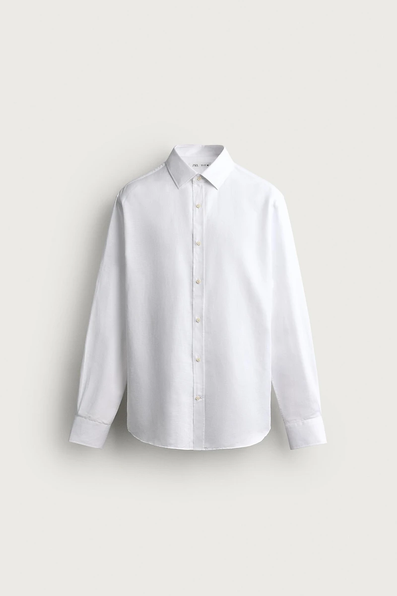 COTTON-LINEN REGULAR FIT SHIRT