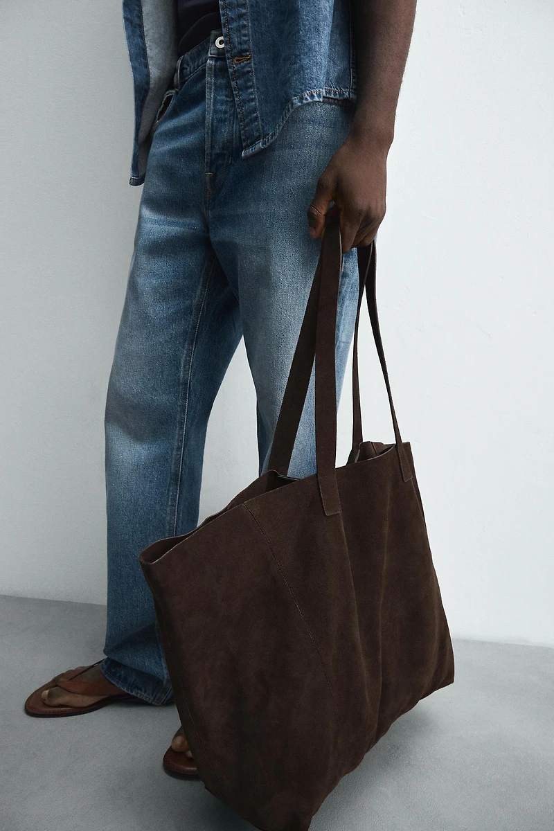 LEATHER SHOPPER BAG
