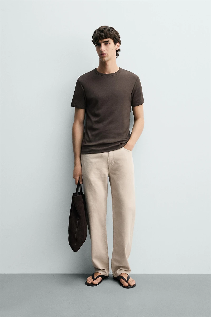 REGULAR FIT RIB T-SHIRT