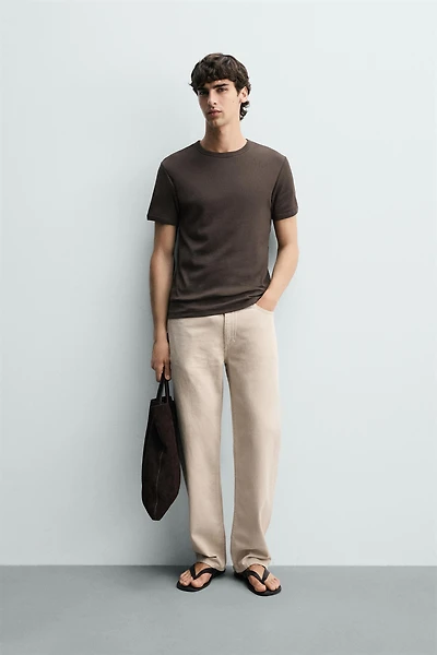 REGULAR FIT RIB T-SHIRT