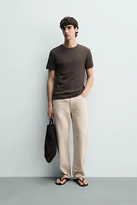 REGULAR FIT RIB T-SHIRT