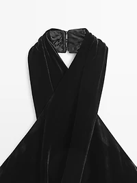 Velvet halterneck top