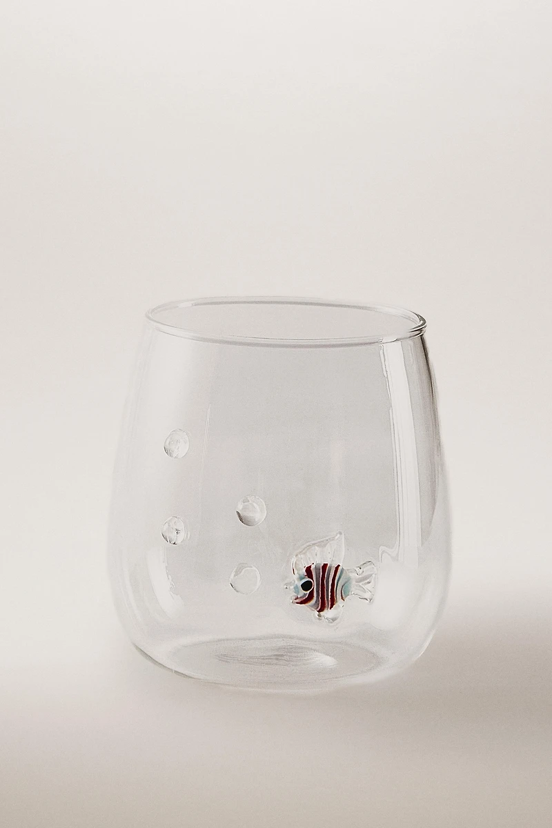 FISH AND BUBBLE TUMBLER