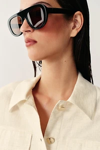ROLL-UP SLEEVE SAFARI BLOUSE