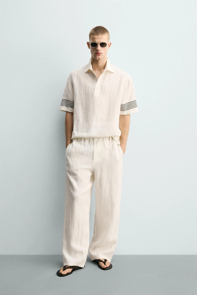 100% LINEN POLO SHIRT