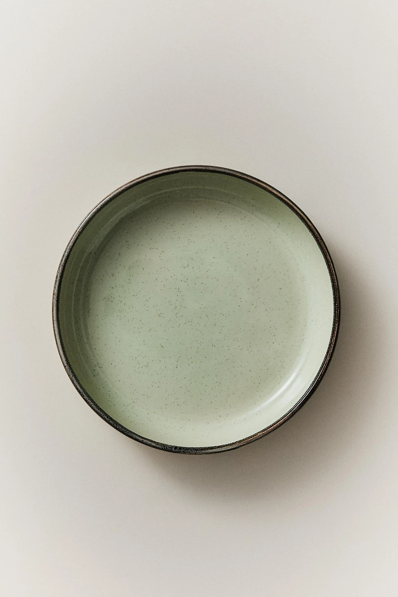 ASSIETTE CREUSE PORCELAINE BORD ANTIQUE