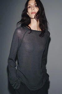 LONG SLEEVE T-SHIRT WITH WOOL