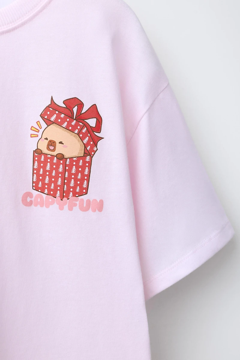 CAPYBARA CAPYFUN © PRINTED T-SHIRT