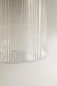 BOROSILICATE GLASS PITCHER WITH LINE DESIGN