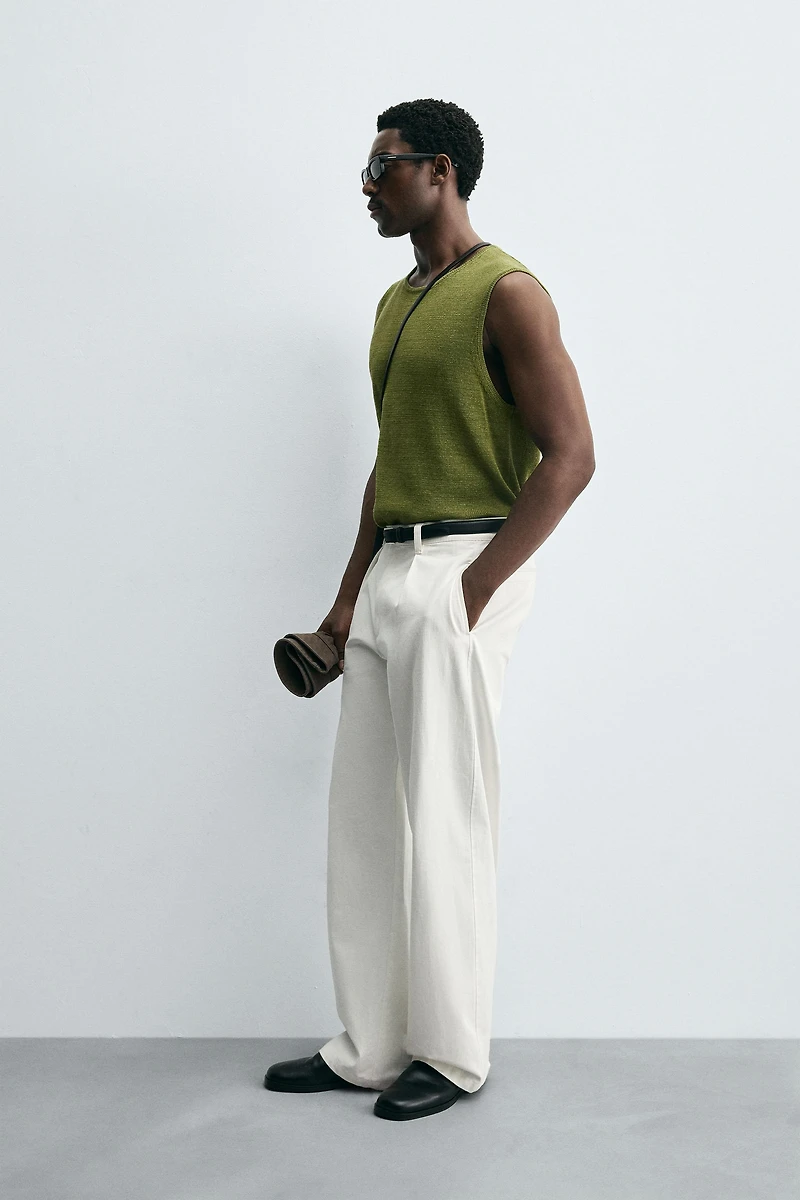 LINEN KNIT VEST