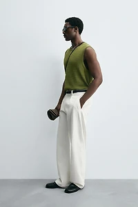 LINEN KNIT VEST